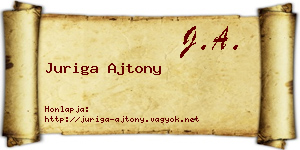 Juriga Ajtony névjegykártya